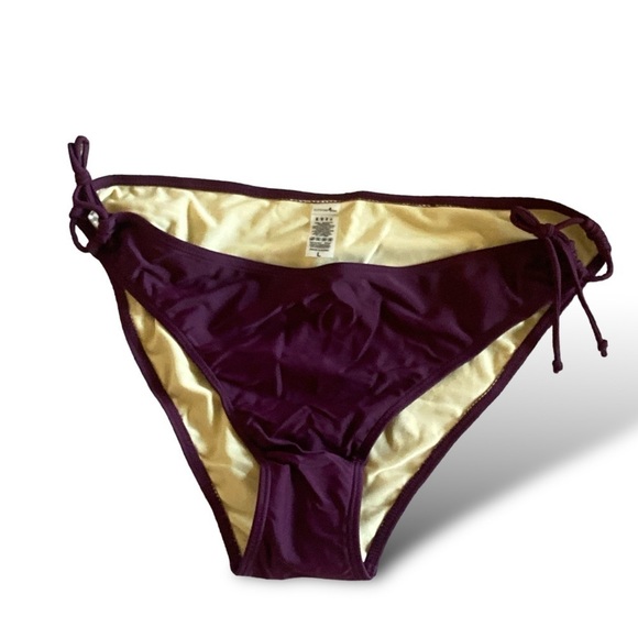 Solid Wine Color Retro Maternity 2pc Tankini Swimsuit Large NWT Spaghetti Straps - Picture 6 of 11